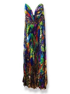 Prom Dress Formal Night Moves by Allure Sz 6 Vibrant Strapless Gown NWOT